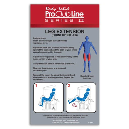 Body-Solid Pro Clubline Series 2 Leg Extension S2LEX
