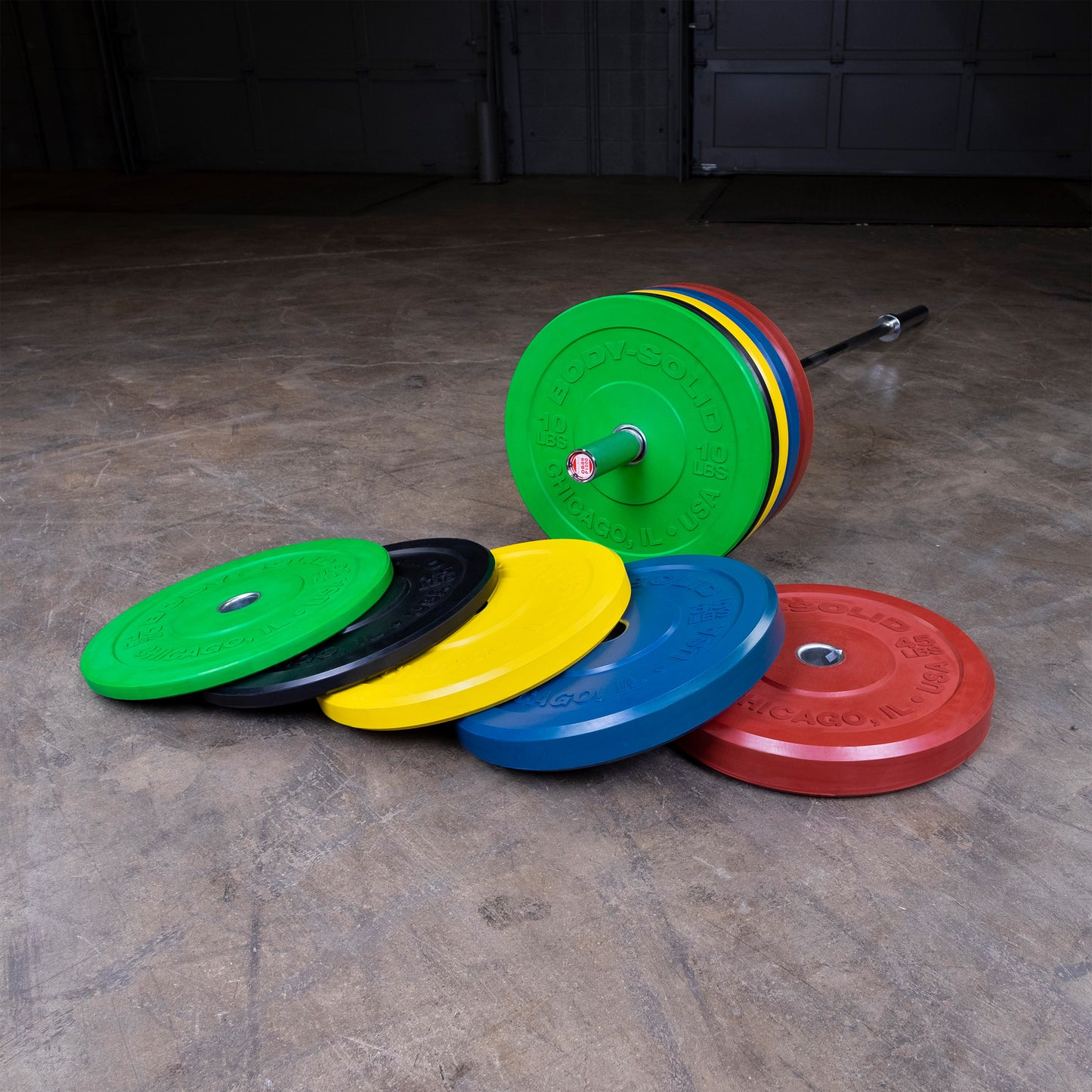 Body-Solid Chicago Extreme Colored Bumper Plates OBPXC