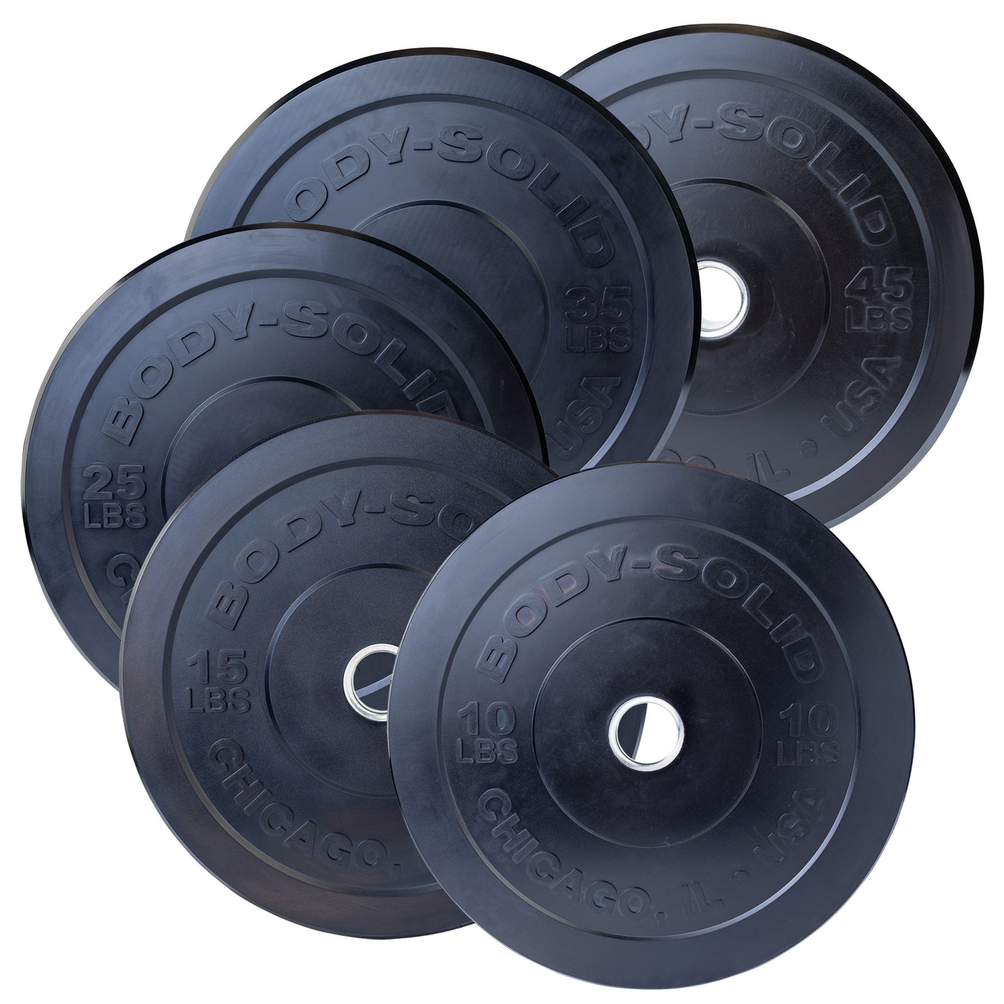 Body-Solid Chicago Extreme Bumper Plate Set OBPX260