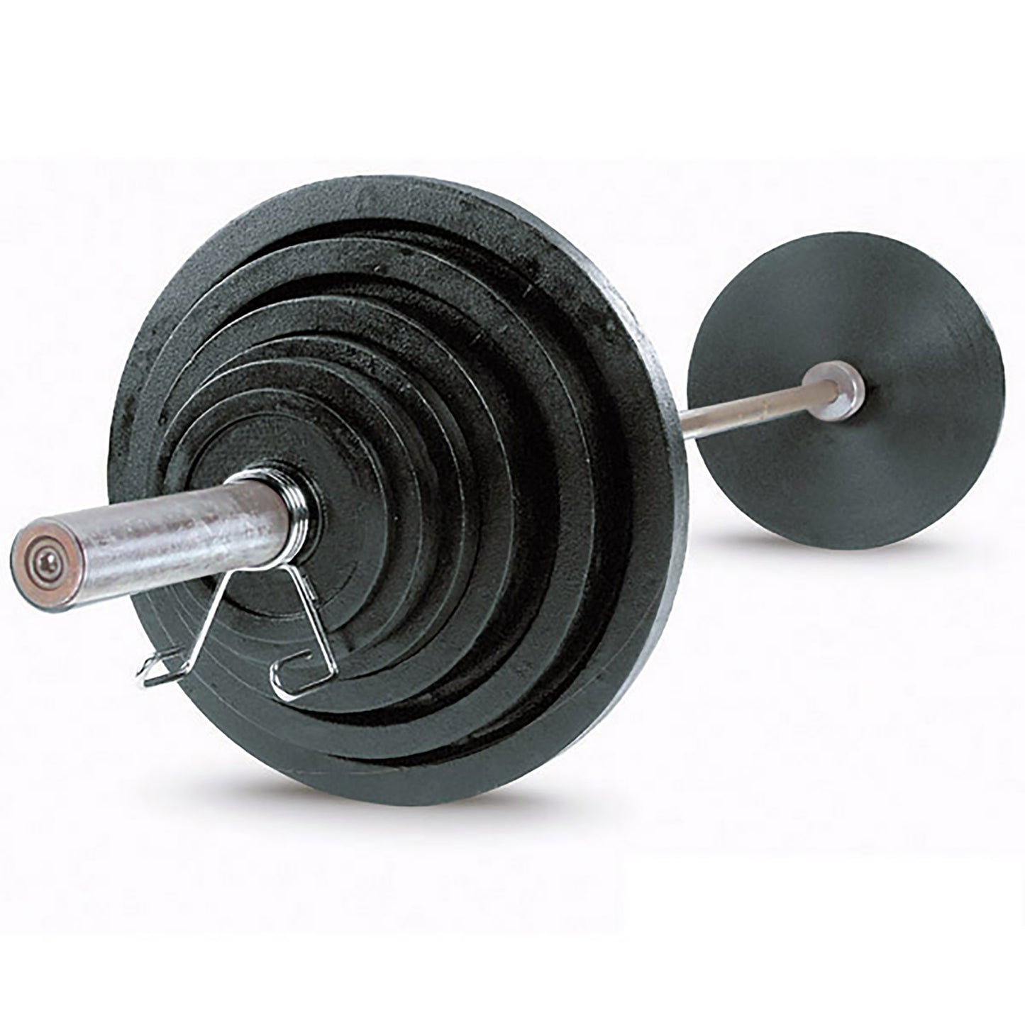 Body-Solid Cast Iron Plate & Barbell Set OSB