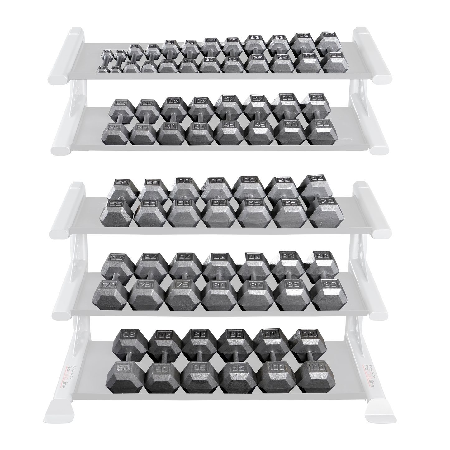 Body-Solid Cast Iron Hex Dumbbell Sets SDS