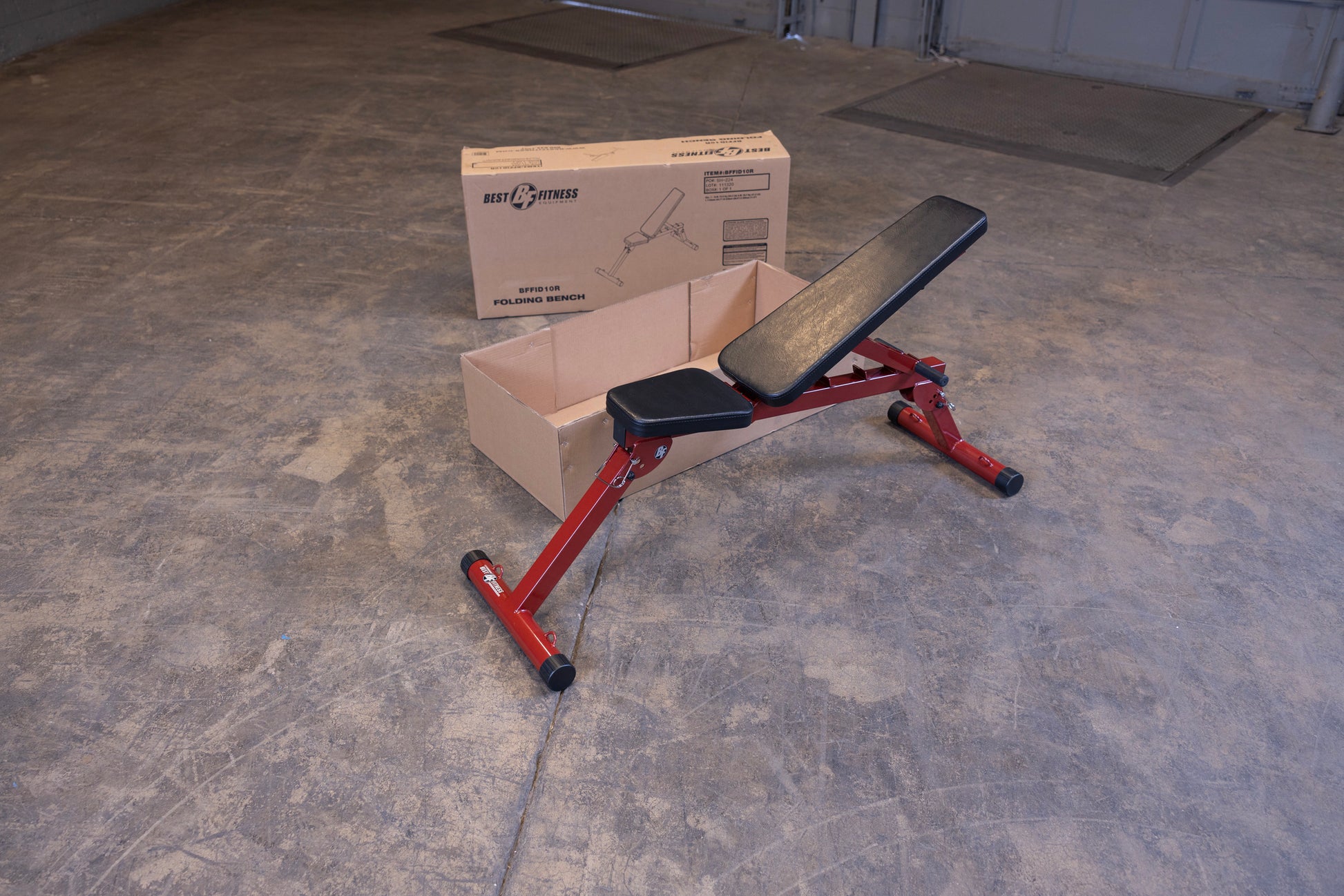 Weight Bench Bffid10 Bench Best Fitness Folding Flat Incline Decline (FID) Bench BFFID10R