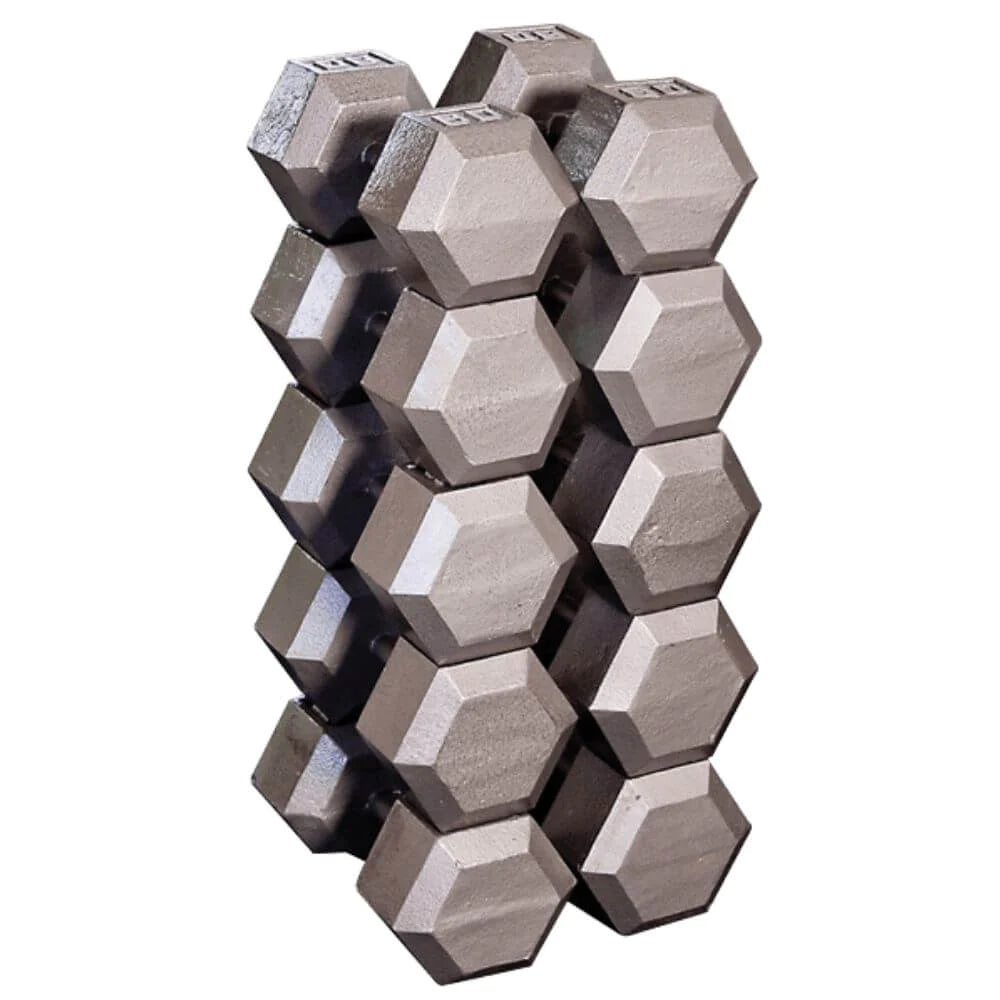 Body-Solid Cast Iron Hex Dumbbell Sets SDS