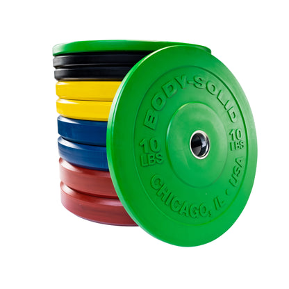 Body-Solid Chicago Extreme Colored Bumper Plates OBPXC