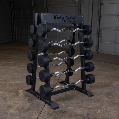 Body-Solid Pro Clubline Fixed Weight Barbell Rack SBBR100