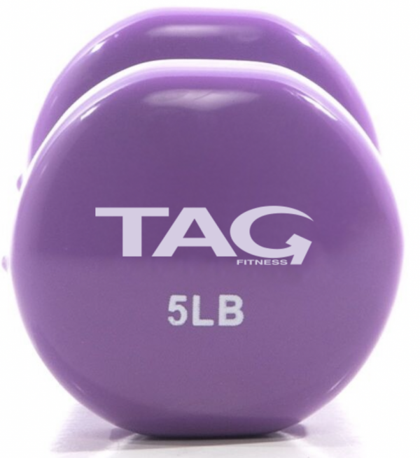 TAG Fitness Vinyl Coated Beauty Bell Dumbbell