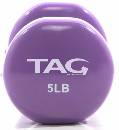 TAG Fitness Vinyl Coated Beauty Bell Dumbbell